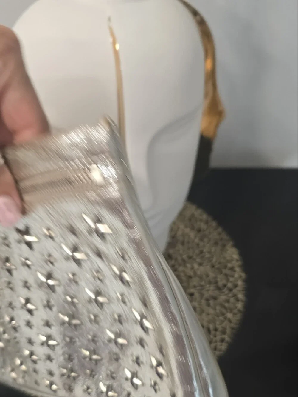 Jimmy Choo Metallic Silver And Gold Star-Studded Wristlet Clutch